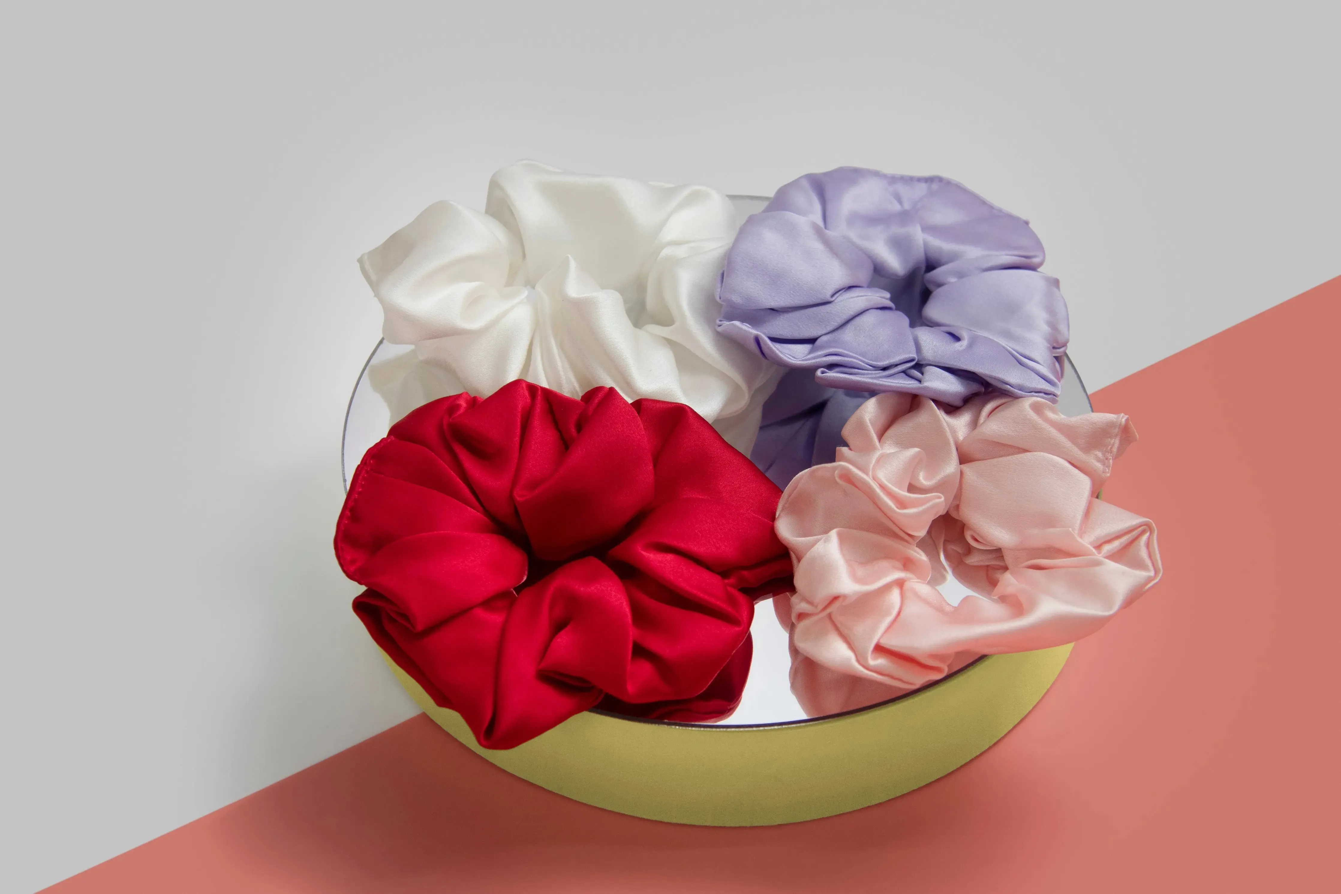 100% Pure Mulberry Silk Scrunchies - Large