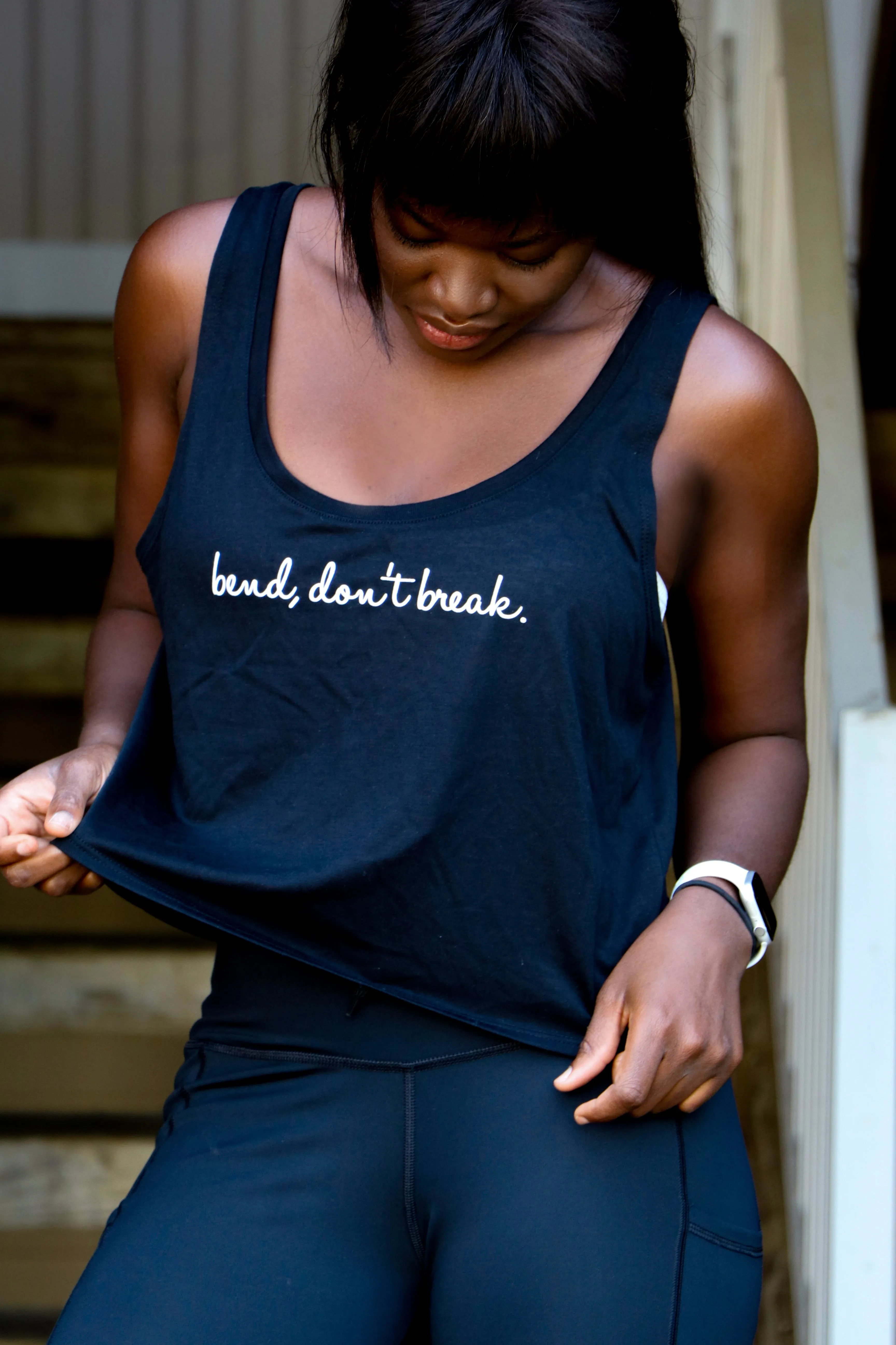 5201/HC - "bend don't break" Flowy Crop Tank (Various Colors)