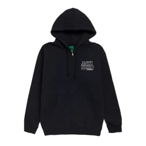 Anti Hero Lil Black Hero Outline Zip Up Hoodie Navy/White