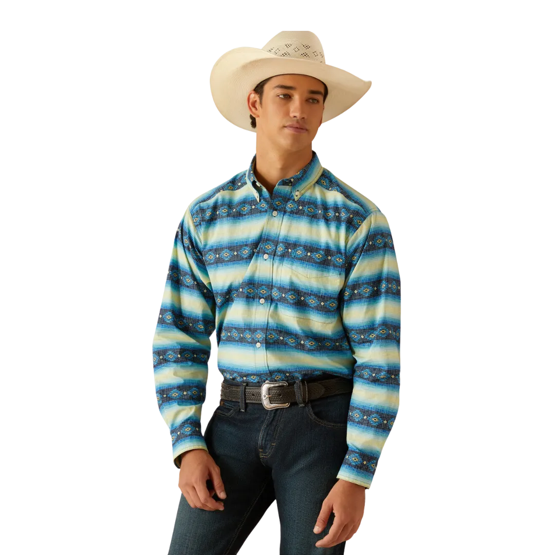 Ariat Men's Penn Button Down Blue Shirt