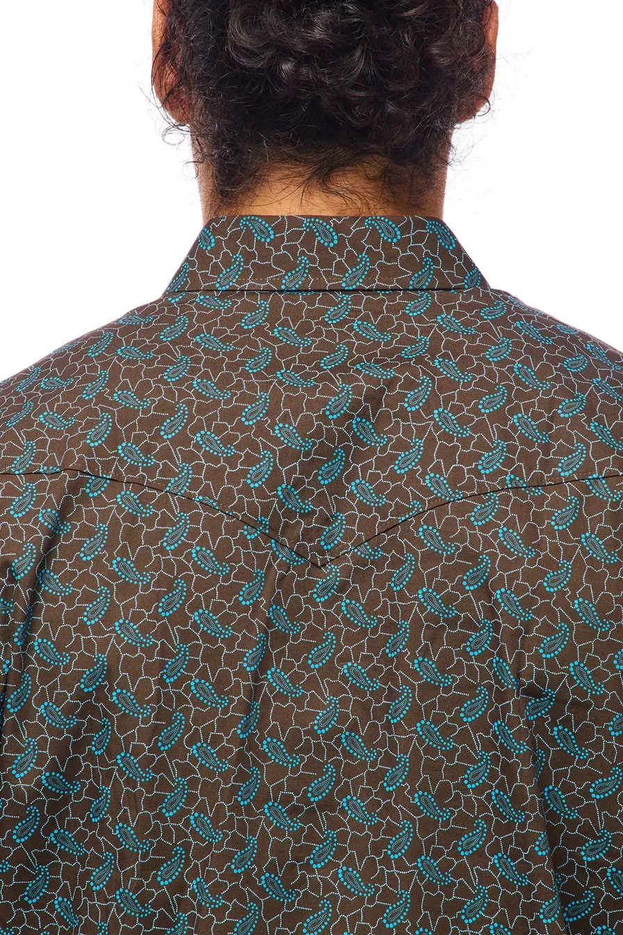 Avalon Men's Western Snap Long Sleeve Print