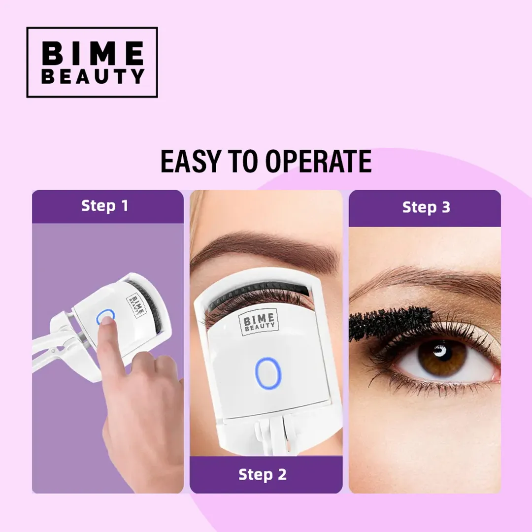 Best Sellers Bundle- Electric Eyelash Curler and Self Cleaning Hair Brush by BimeBeauty
