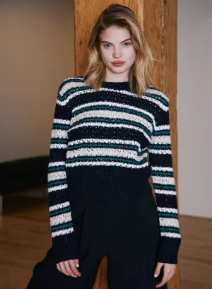 Chunky Stripe Fancy Stitch Crew