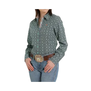 Cinch Women's Button Down Western Blue Light Shirt