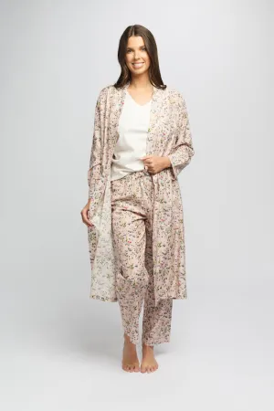 Cotton Silk Robe Botanica Pink