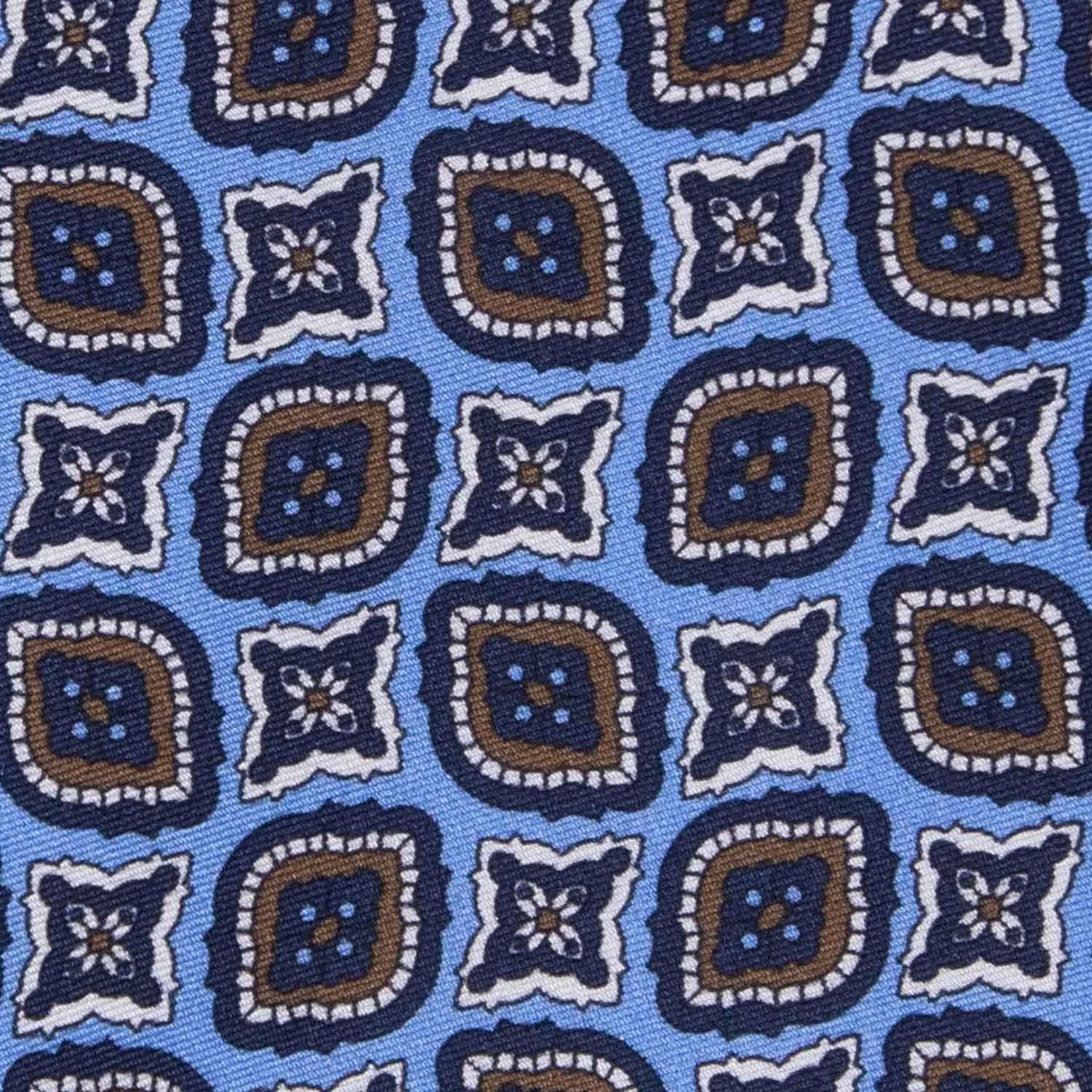 Cravatta in Seta - LIGHT BLUE MEDALLION