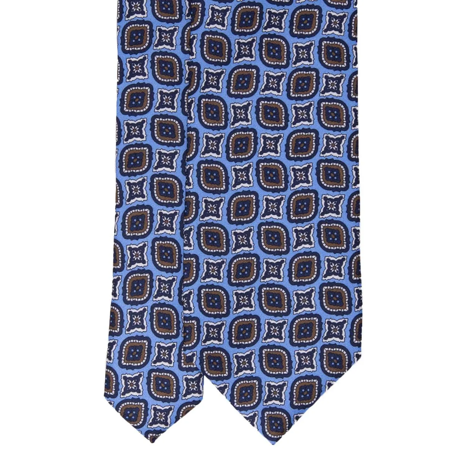 Cravatta in Seta - LIGHT BLUE MEDALLION