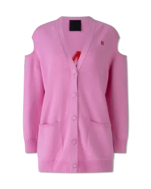 Cut Out Jacquard Cardigan