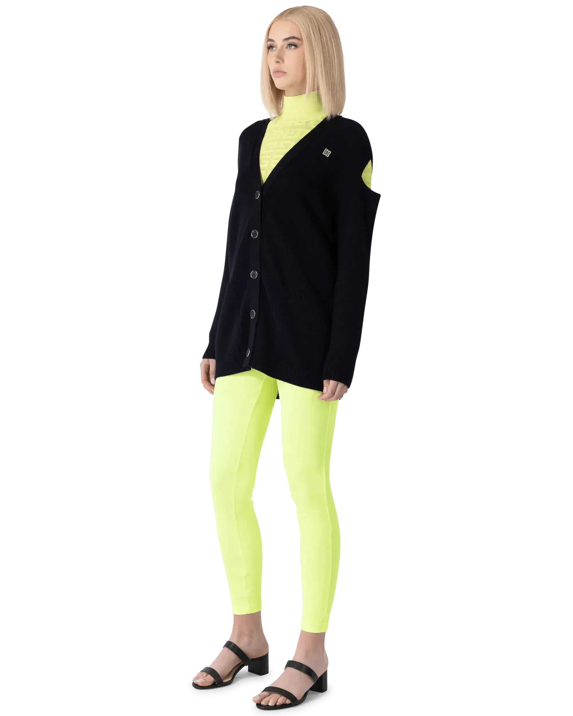 Cut Out Jacquard Cardigan