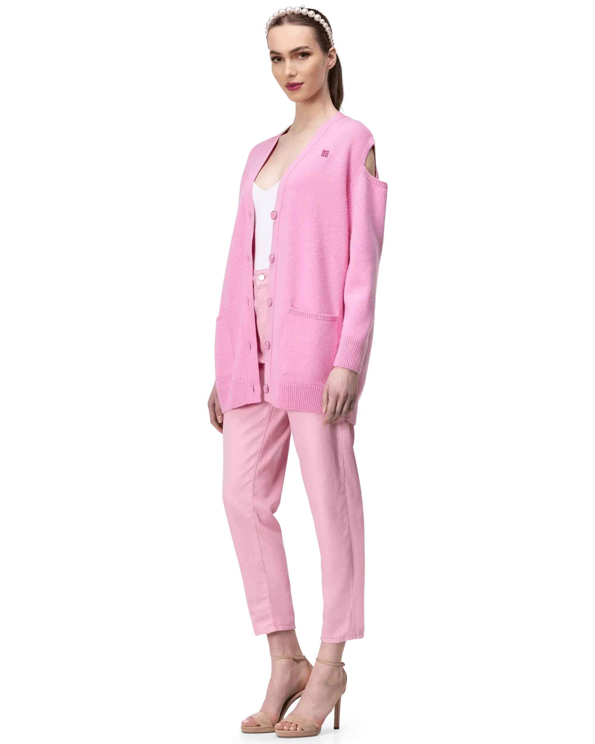 Cut Out Jacquard Cardigan