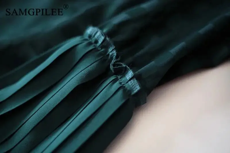 Elegant V-Neck Pleated Chiffon Party Dress