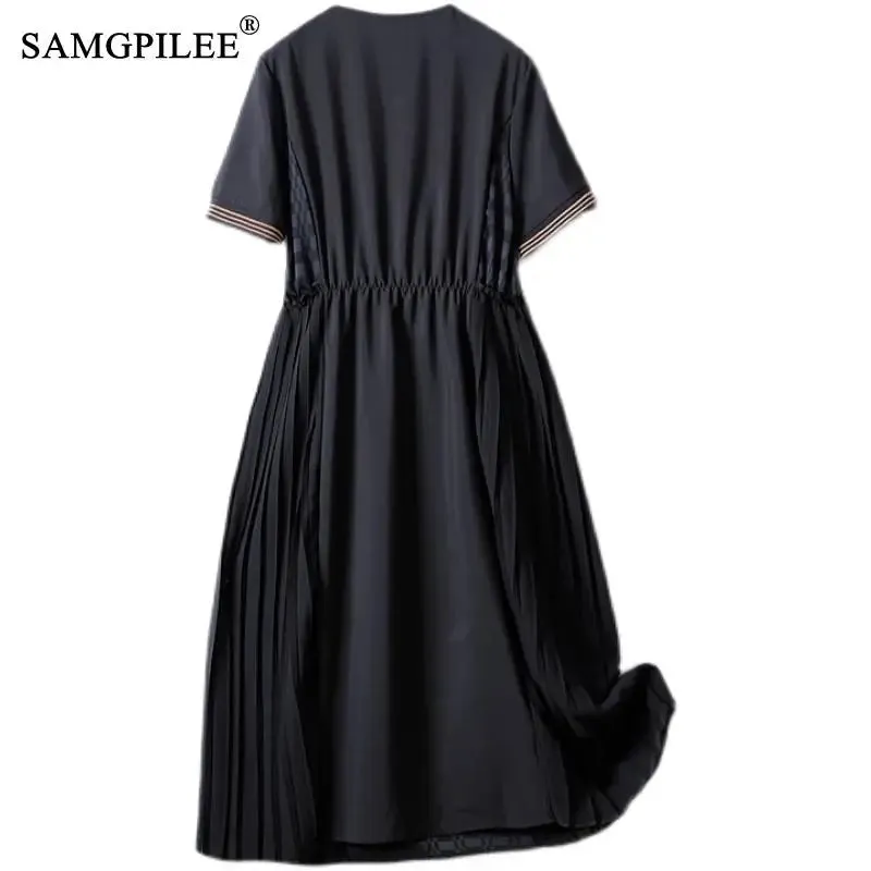 Elegant V-Neck Pleated Chiffon Party Dress