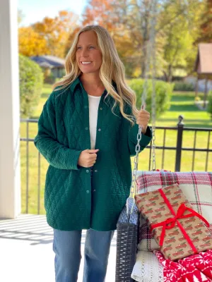 Forest Green Quilted Jacket
