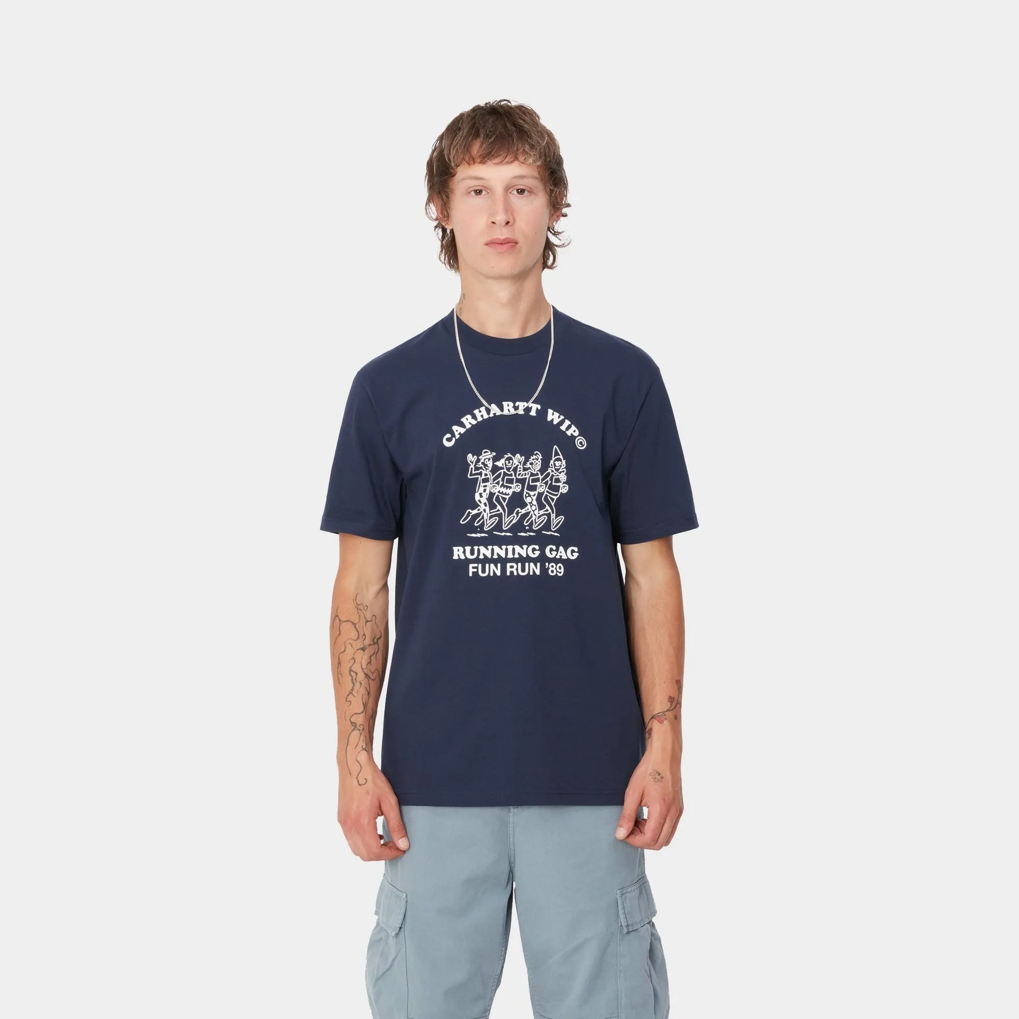 Fun Run T-Shirt | Air Force Blue / White