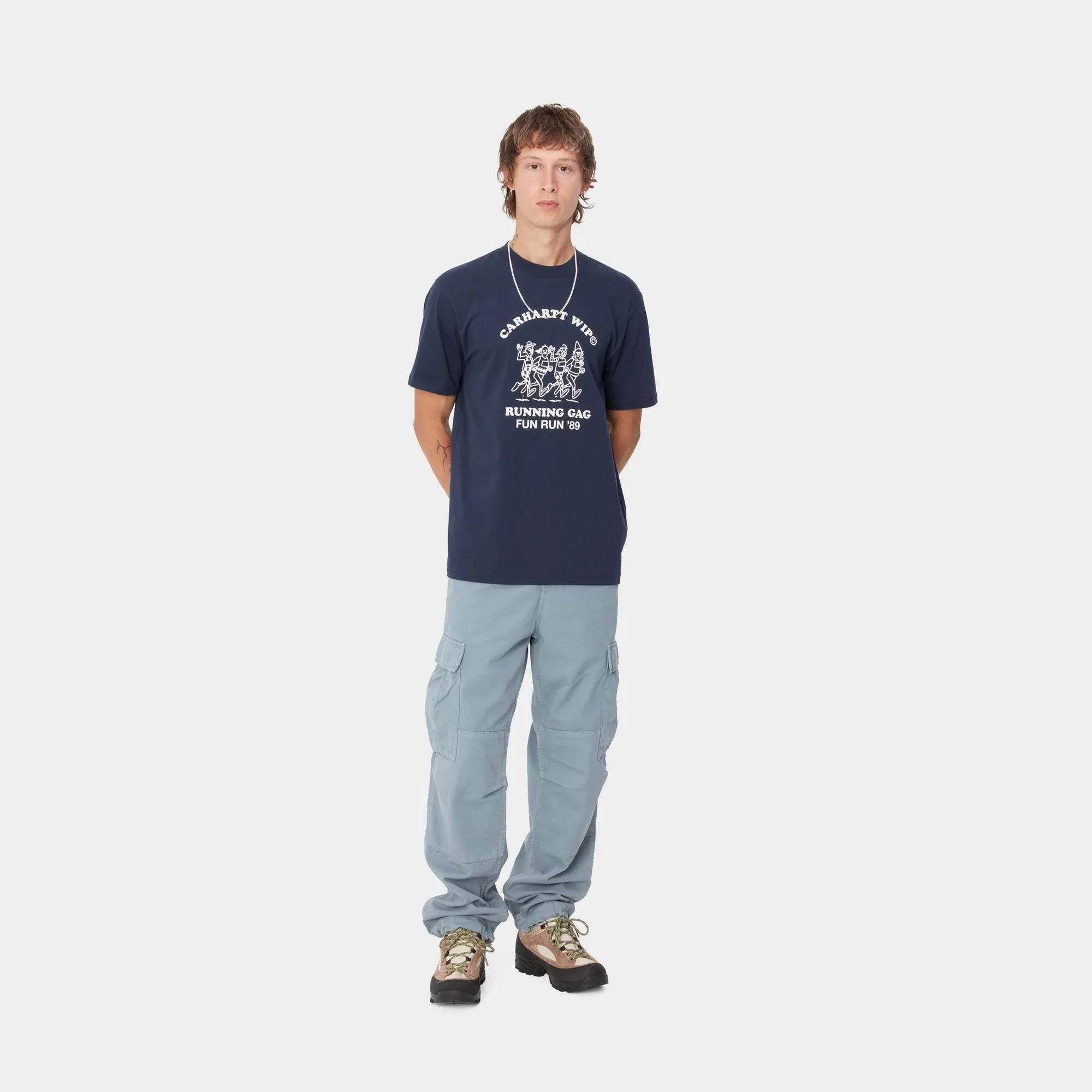 Fun Run T-Shirt | Air Force Blue / White