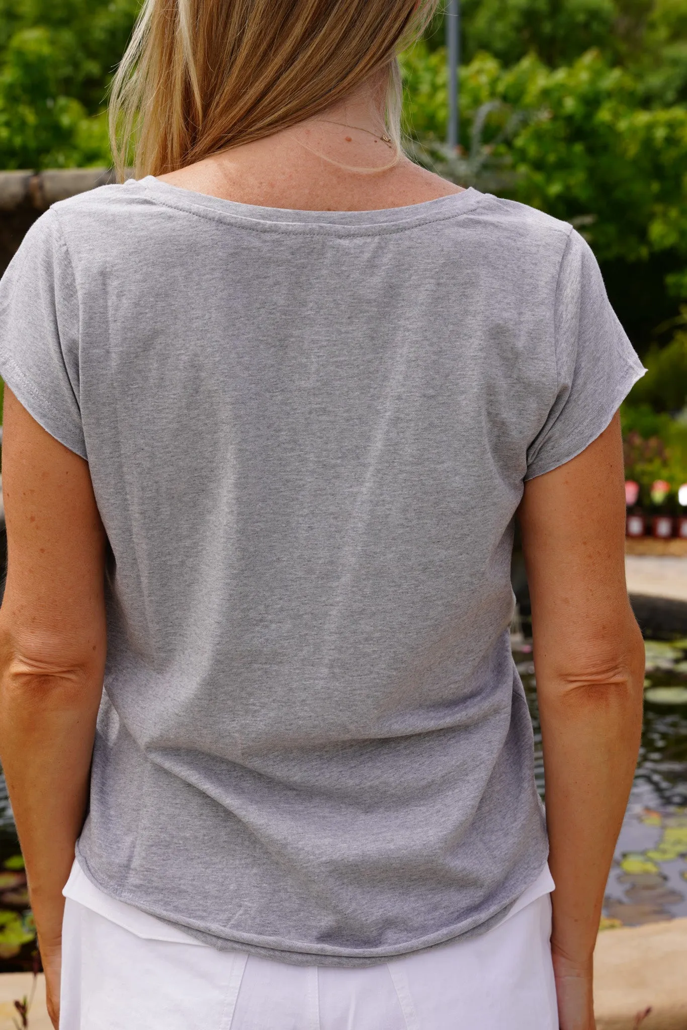 Grey Melange Basic Tee