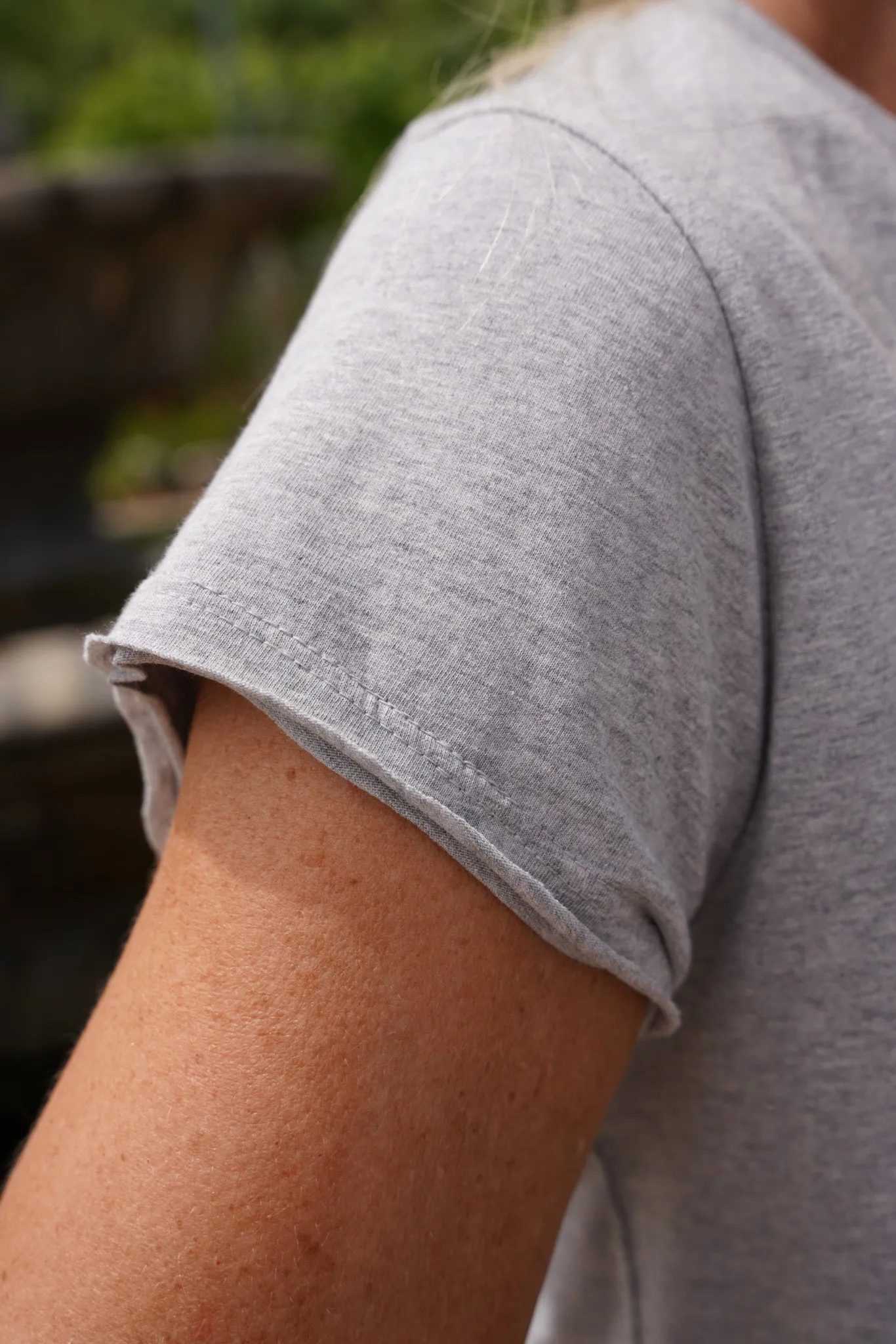 Grey Melange Basic Tee