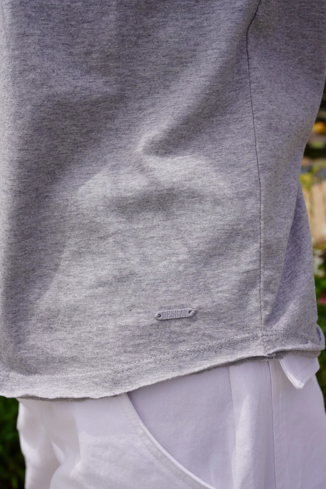 Grey Melange Basic Tee
