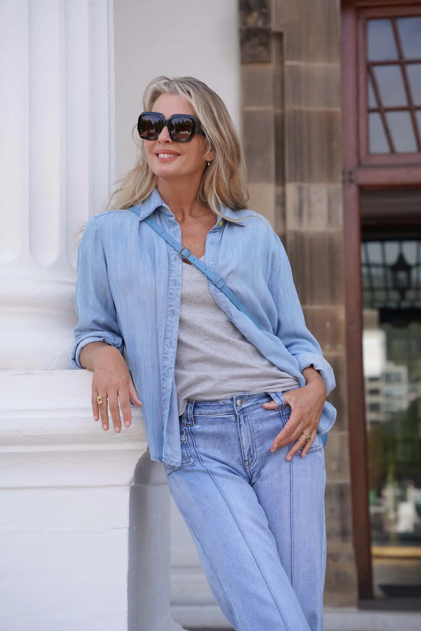 Grey Melange Basic Tee