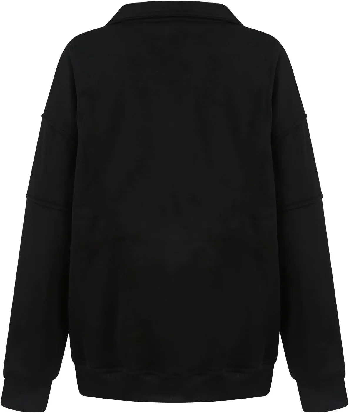 Half Zip Pullover Women Oversized Crewneck Sweatshirts with Pockets Loose Fit Thumb Hole Long Sleeve Sweaters
