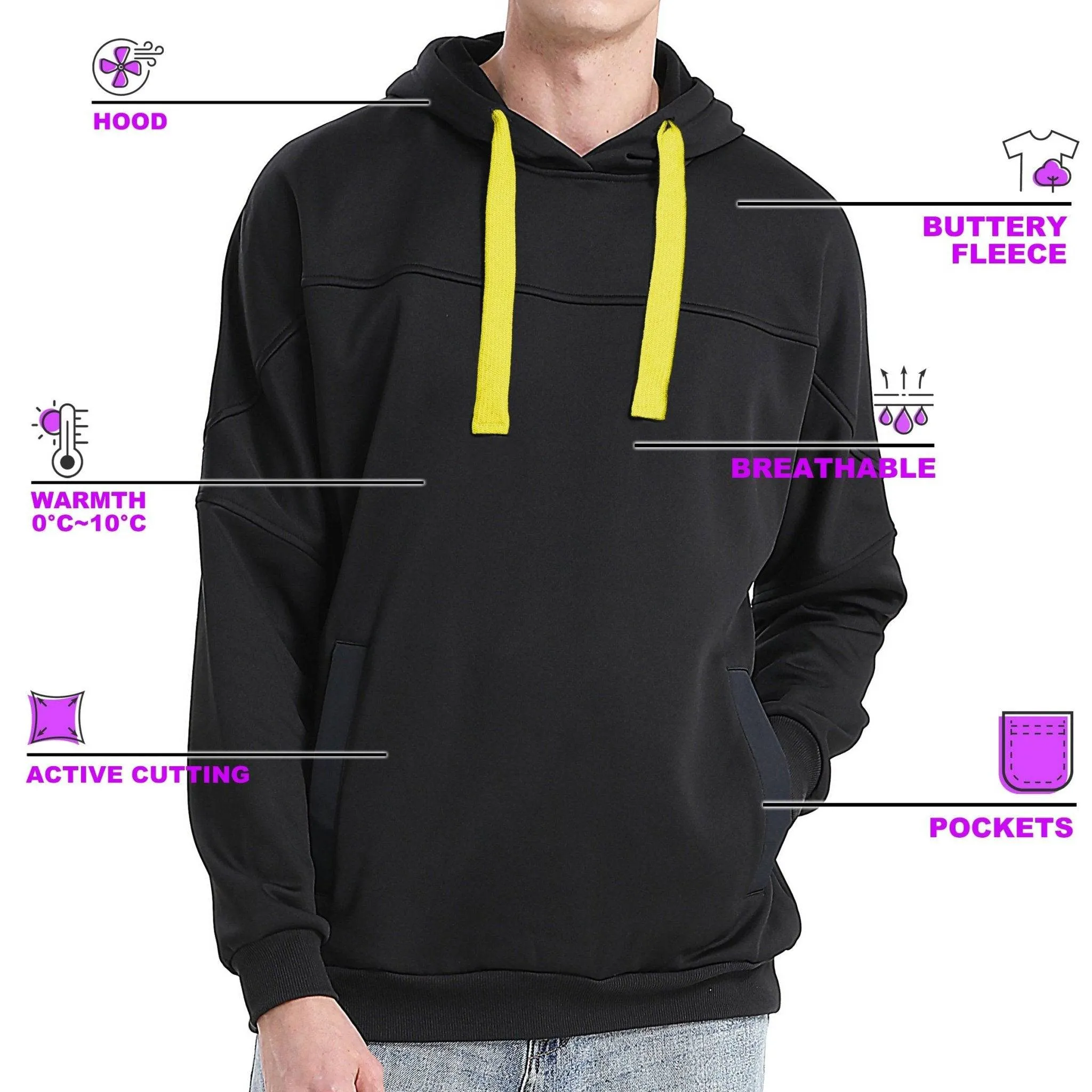 ISUSI Contrast Hoodie Jumper, 12 Colours