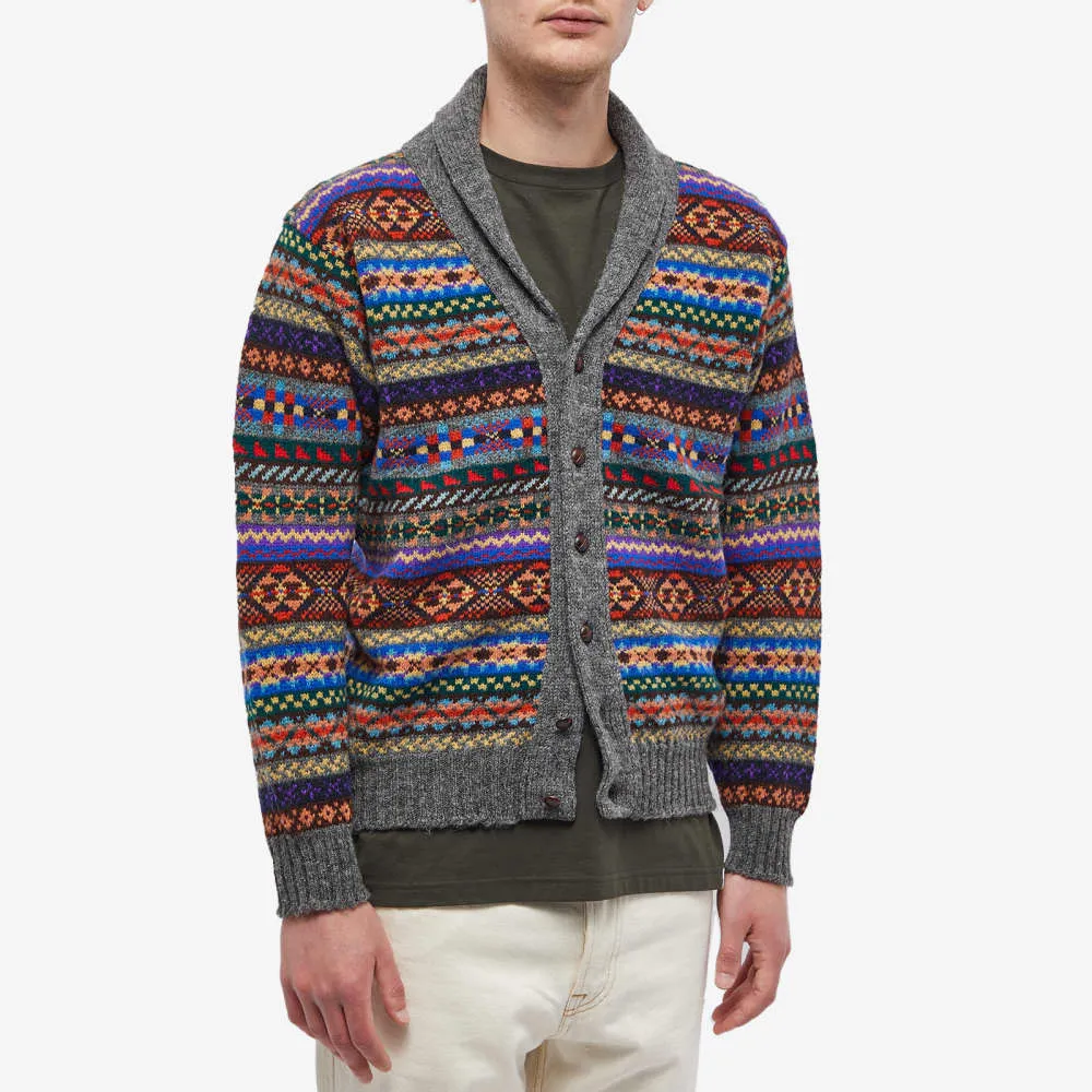 Jamiesons of Shetland Fair Isle Shawl Collar Cardigan