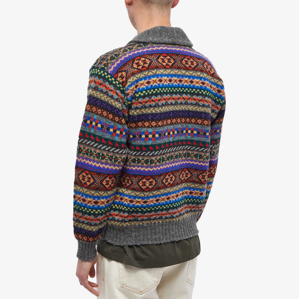Jamiesons of Shetland Fair Isle Shawl Collar Cardigan