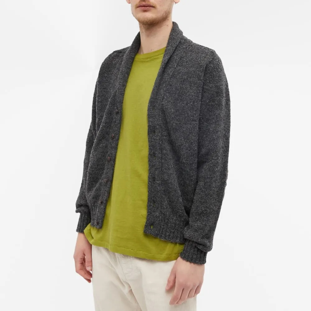 Jamiesons of Shetland Shawl Collar Cardigan with Elbow Patch