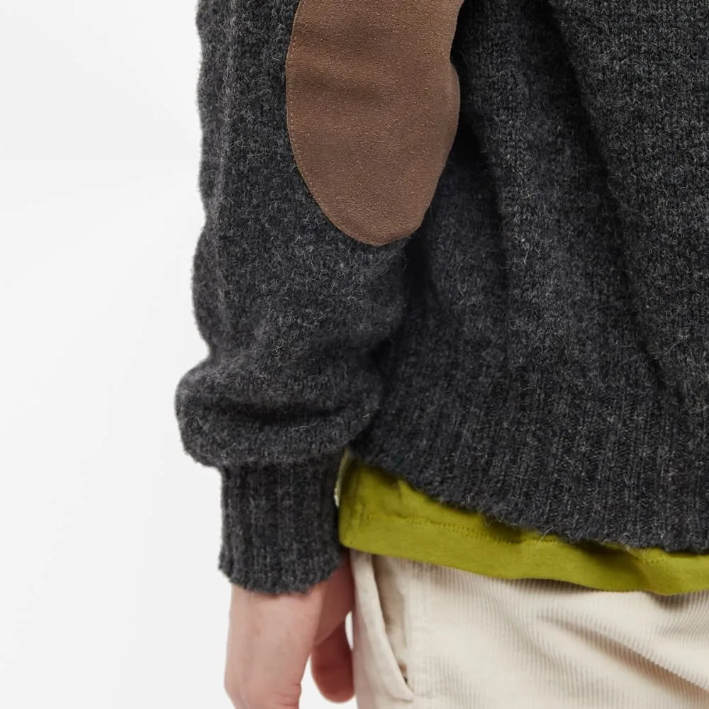 Jamiesons of Shetland Shawl Collar Cardigan with Elbow Patch