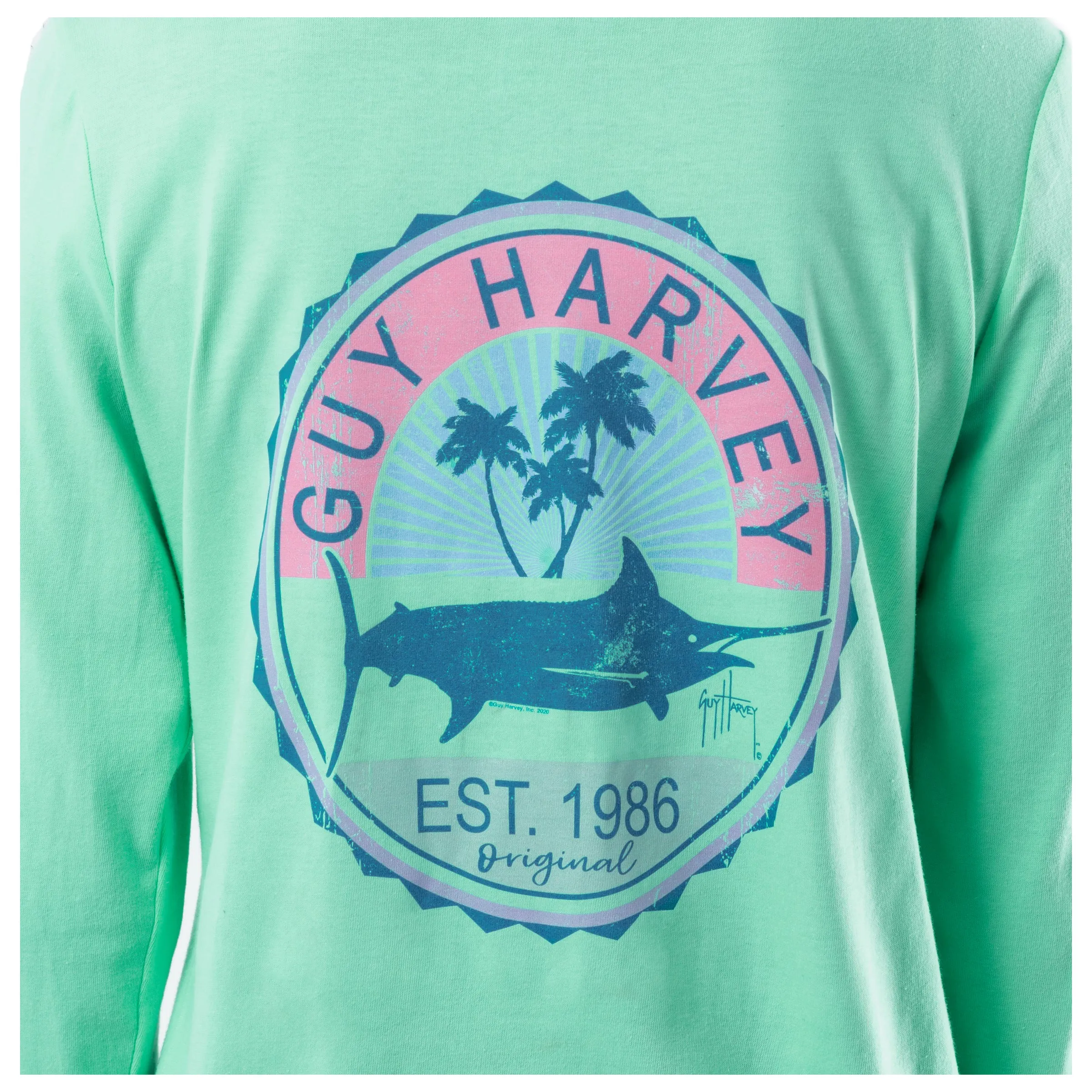 Ladies Stamp Long Sleeve V-Neck T-Shirt