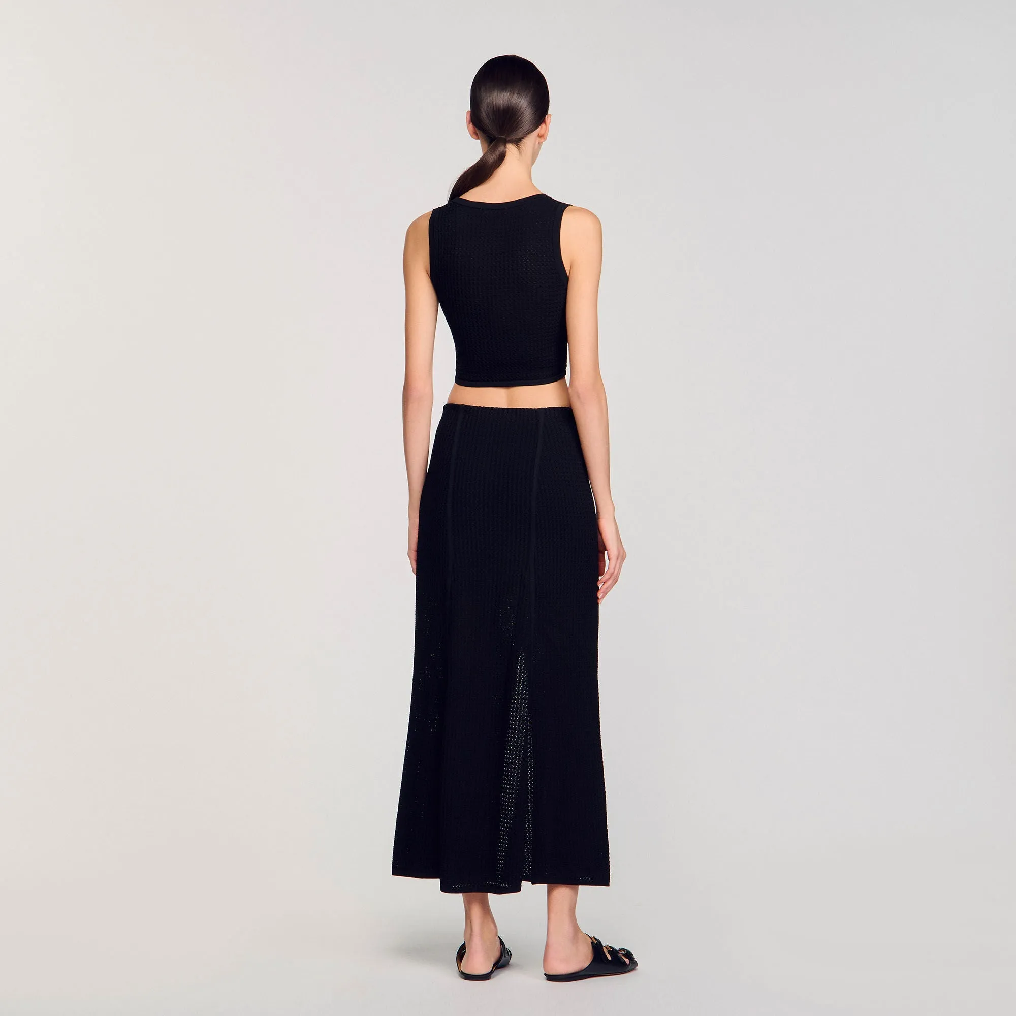 Laurent Decorative Knit Cardigan Black
