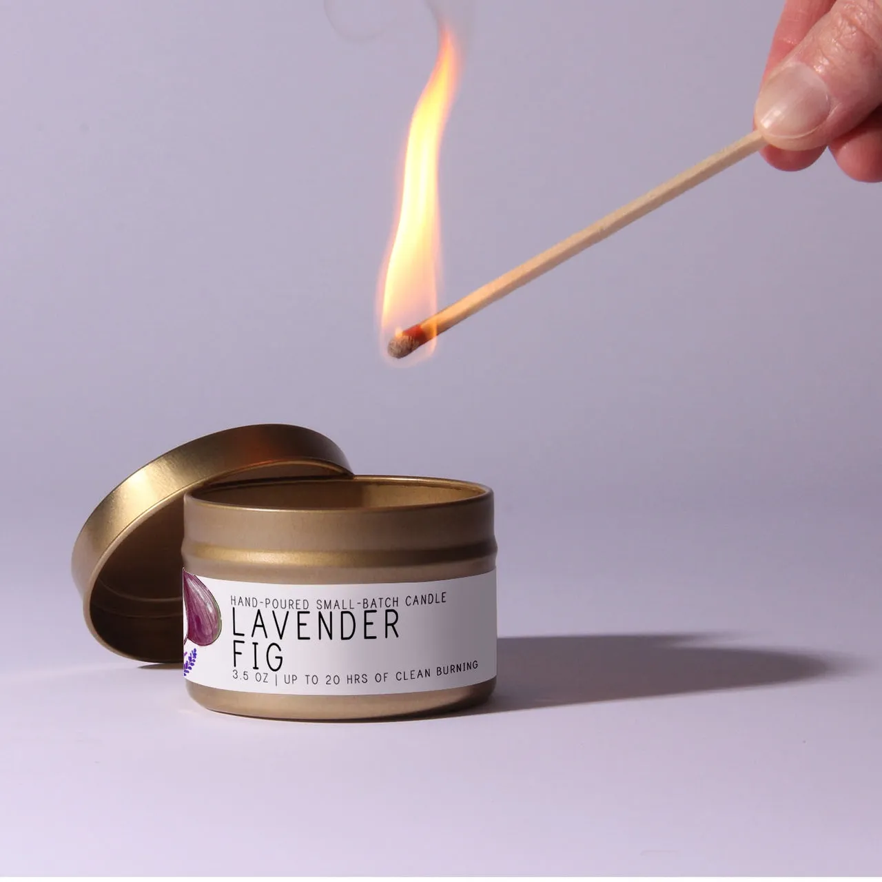 Lavender Fig Travel Tin Just Bee Candle