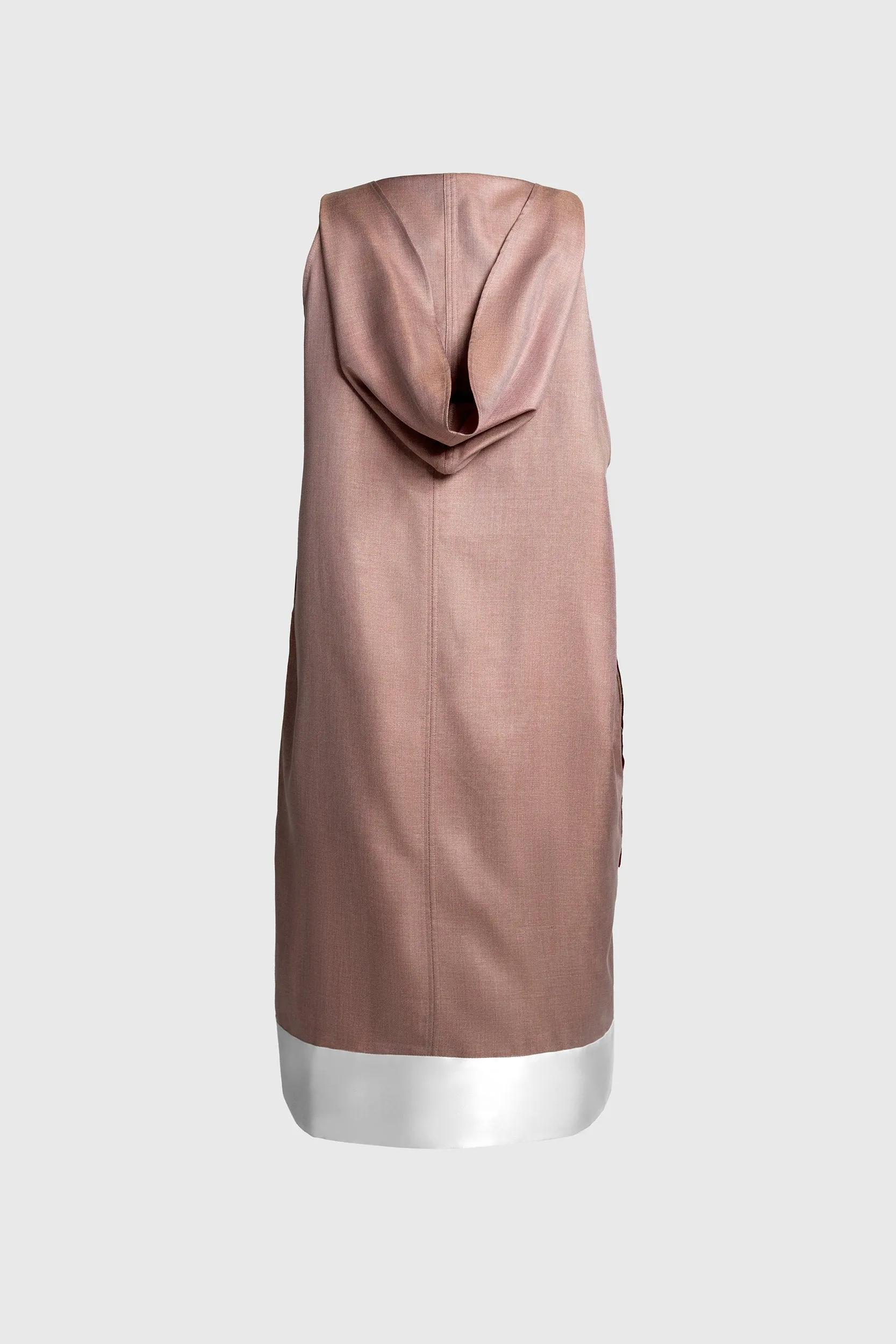 Light Cinnamon Silk Hoodie Dress