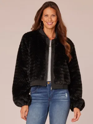 Long Sleeve Mock Neck Zip Front Cropped Bomber Jacket