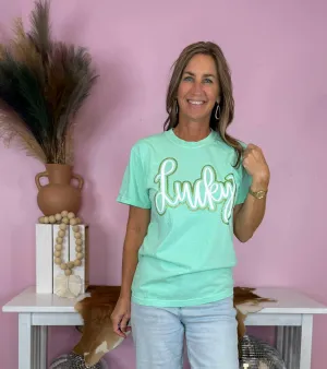 Lucky Mint Short Sleeve Graphic Tee