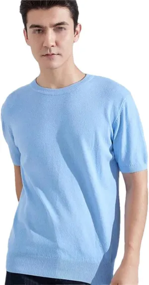Mens Merino Wool T-Shirt Solid Basic Shirts Breathable Quick Dry Short Sleeve Tees Tops