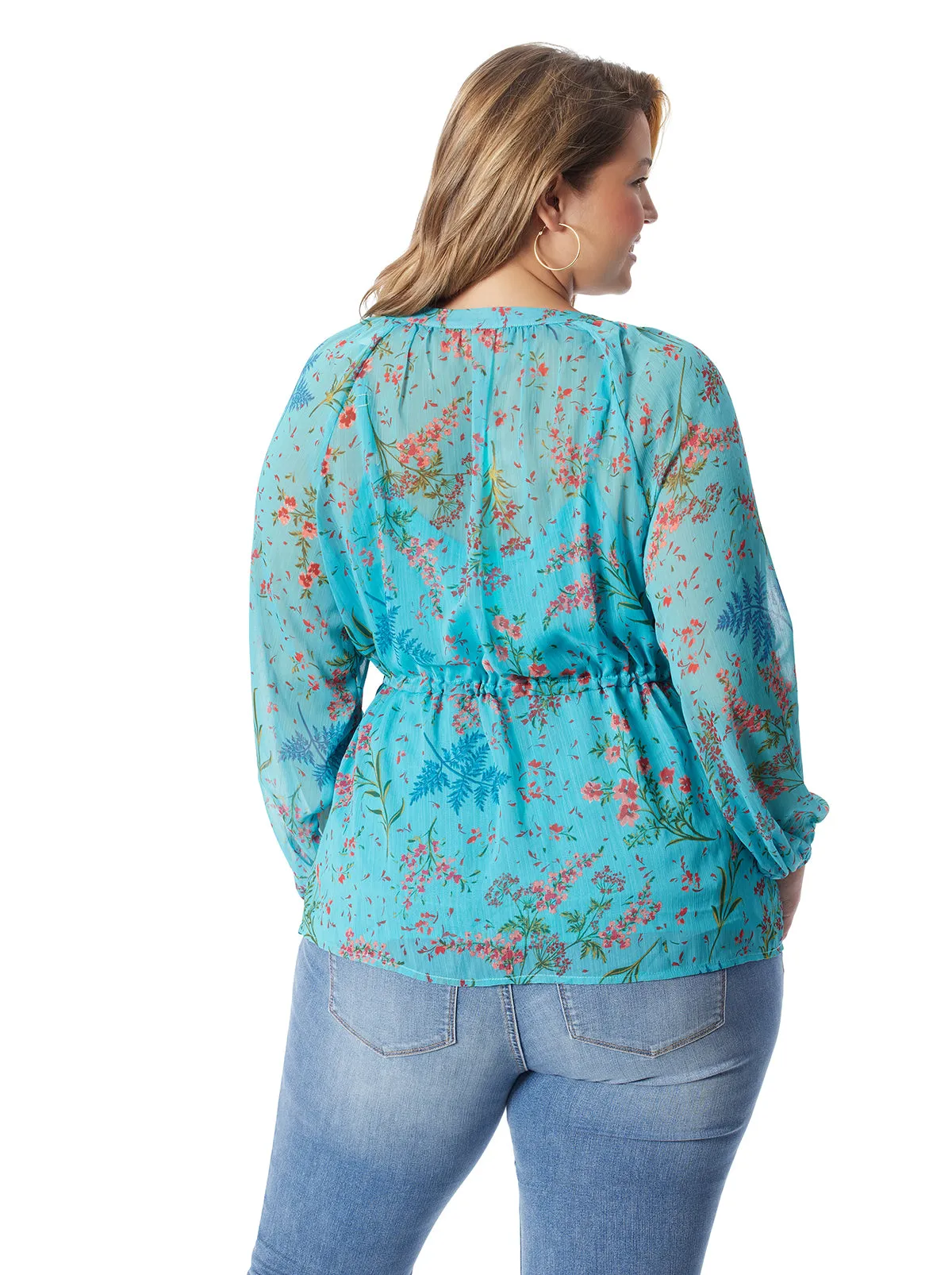 Micaela Blouse in Baltic-Field Floral