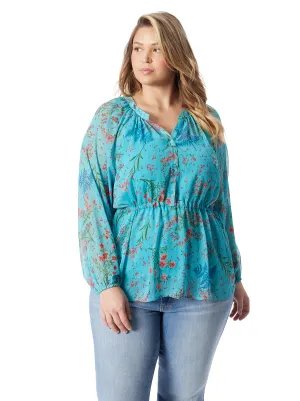 Micaela Blouse in Baltic-Field Floral
