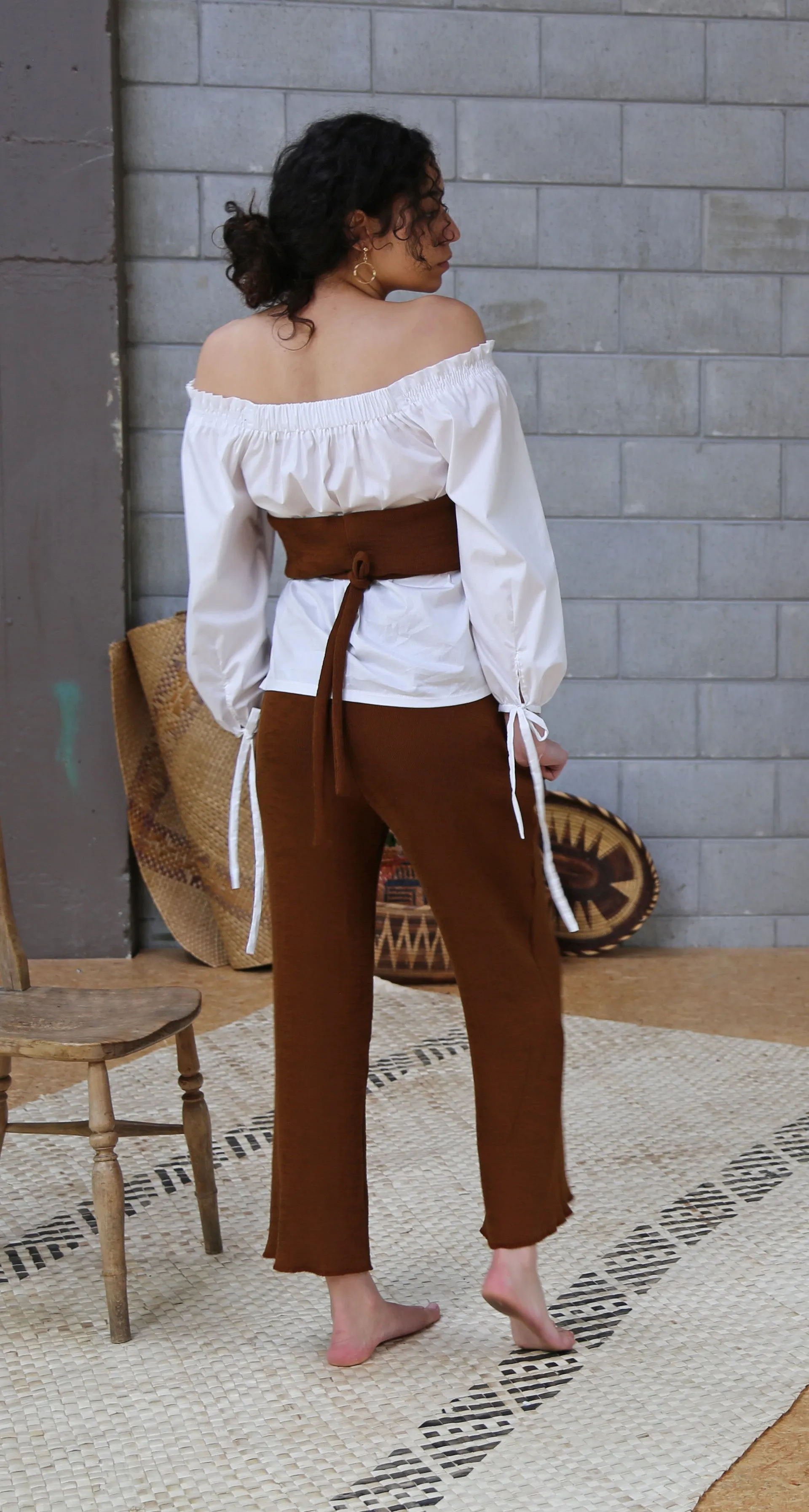 NAMUR OFF-THE-SHOULDER COTTON BLOUSE