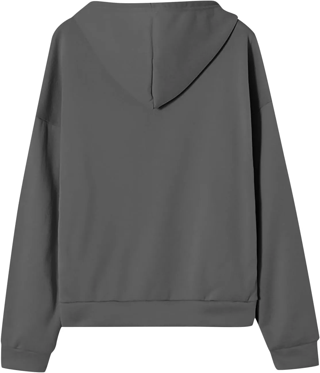 Oversized Hoodies for Women Cute Solid Color Drawstring Fashion Hoodies Loose Fit Zip Up Sweatshirt with Pocket