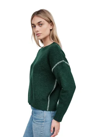 Oversized Sweater, Jade/Cream