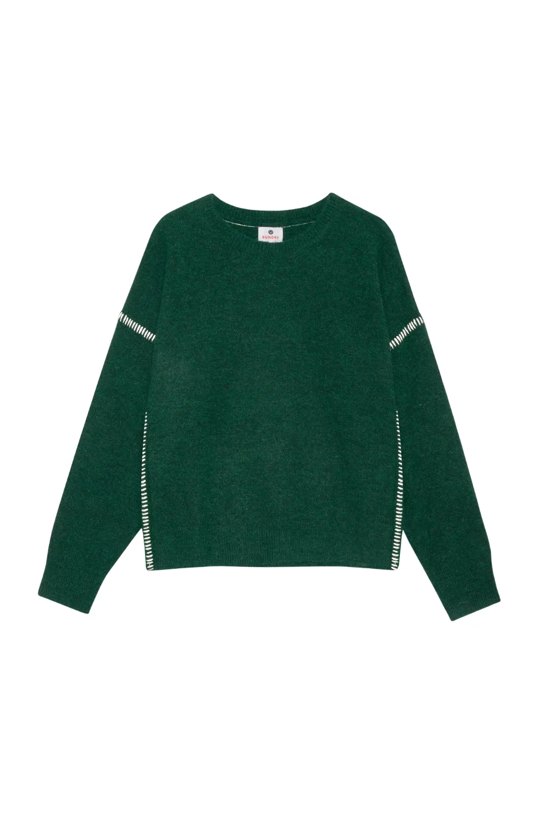 Oversized Sweater, Jade/Cream