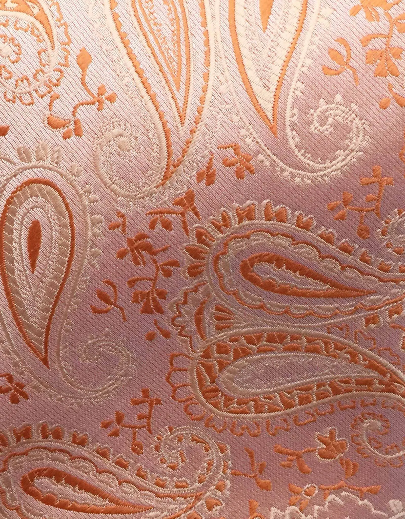 Peach Orange Paisley Necktie