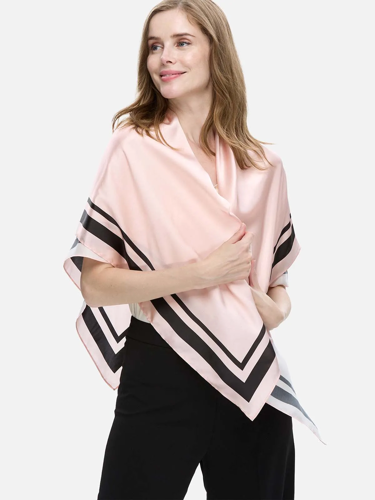 Pink Silk Duo Wrap