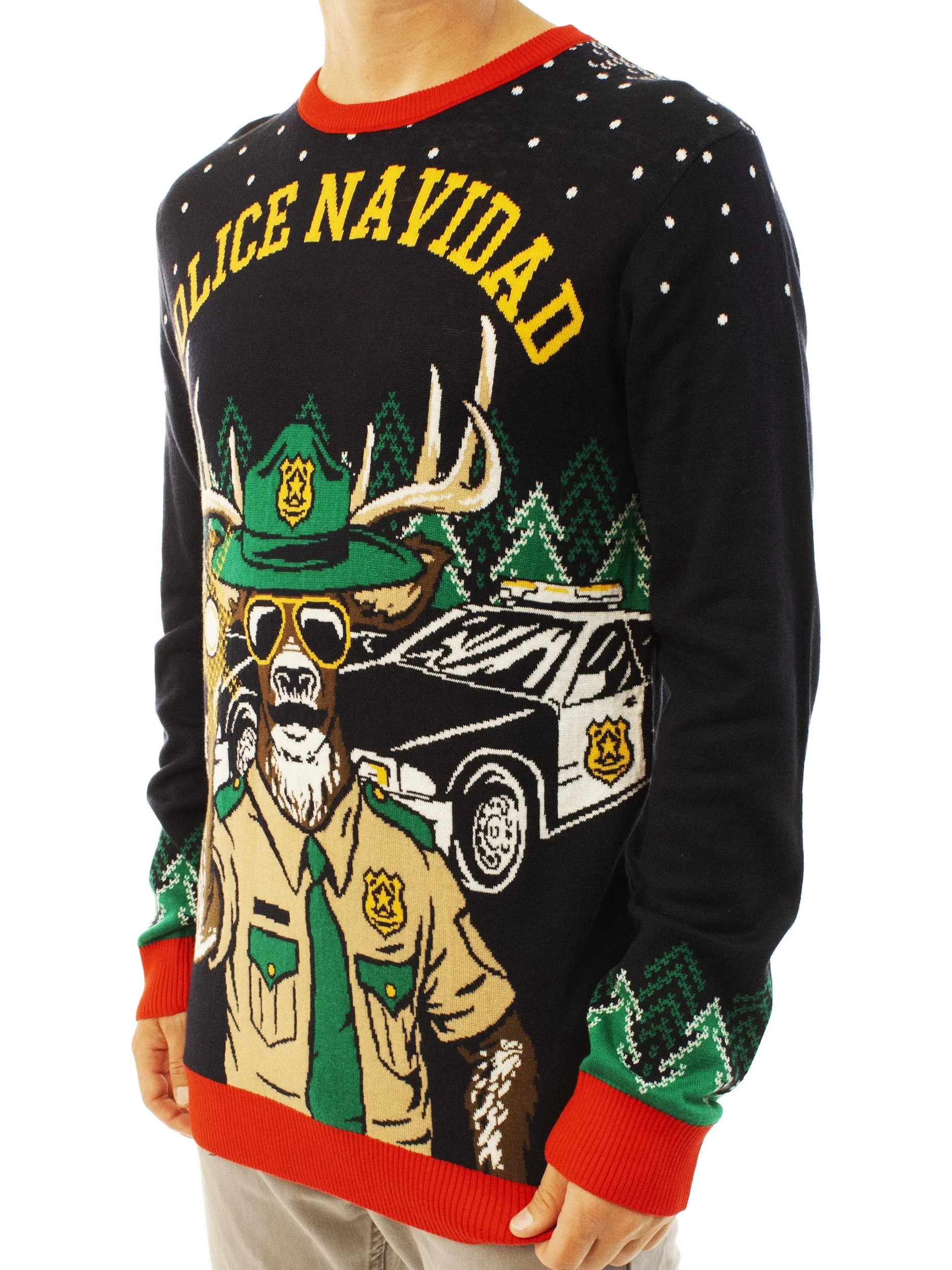Police Navidad | Ugly Christmas Sweater For Men & Women | Unisex Sizing