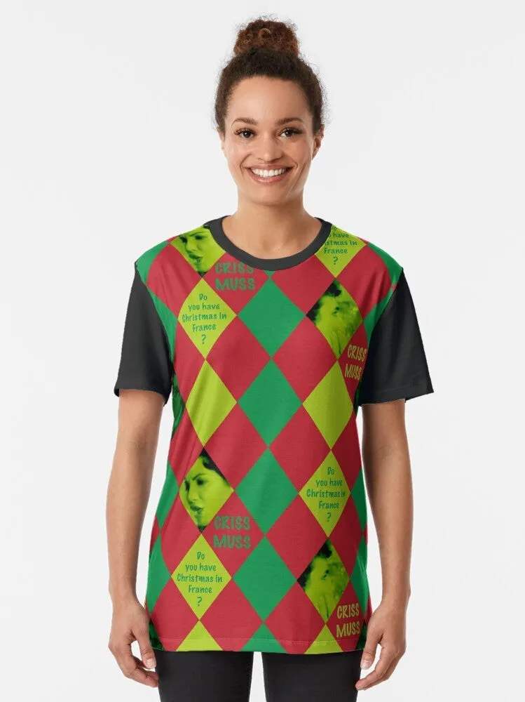"CRISS-MUSS" 80s Christmas Graphic T-Shirt