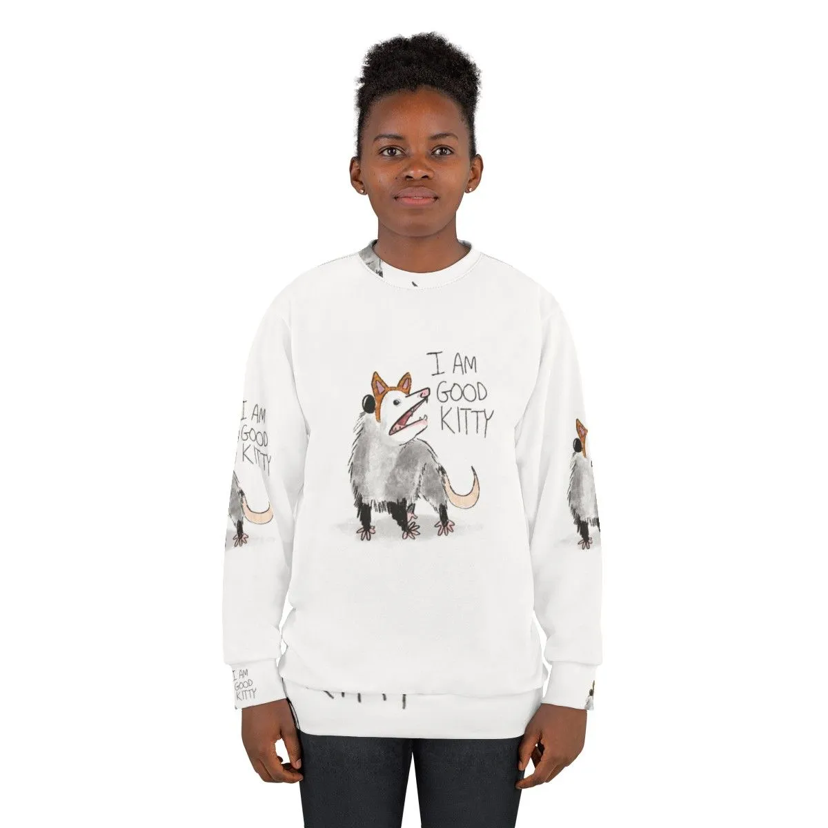 "Good Kitty" Cat Design Sweatshirt