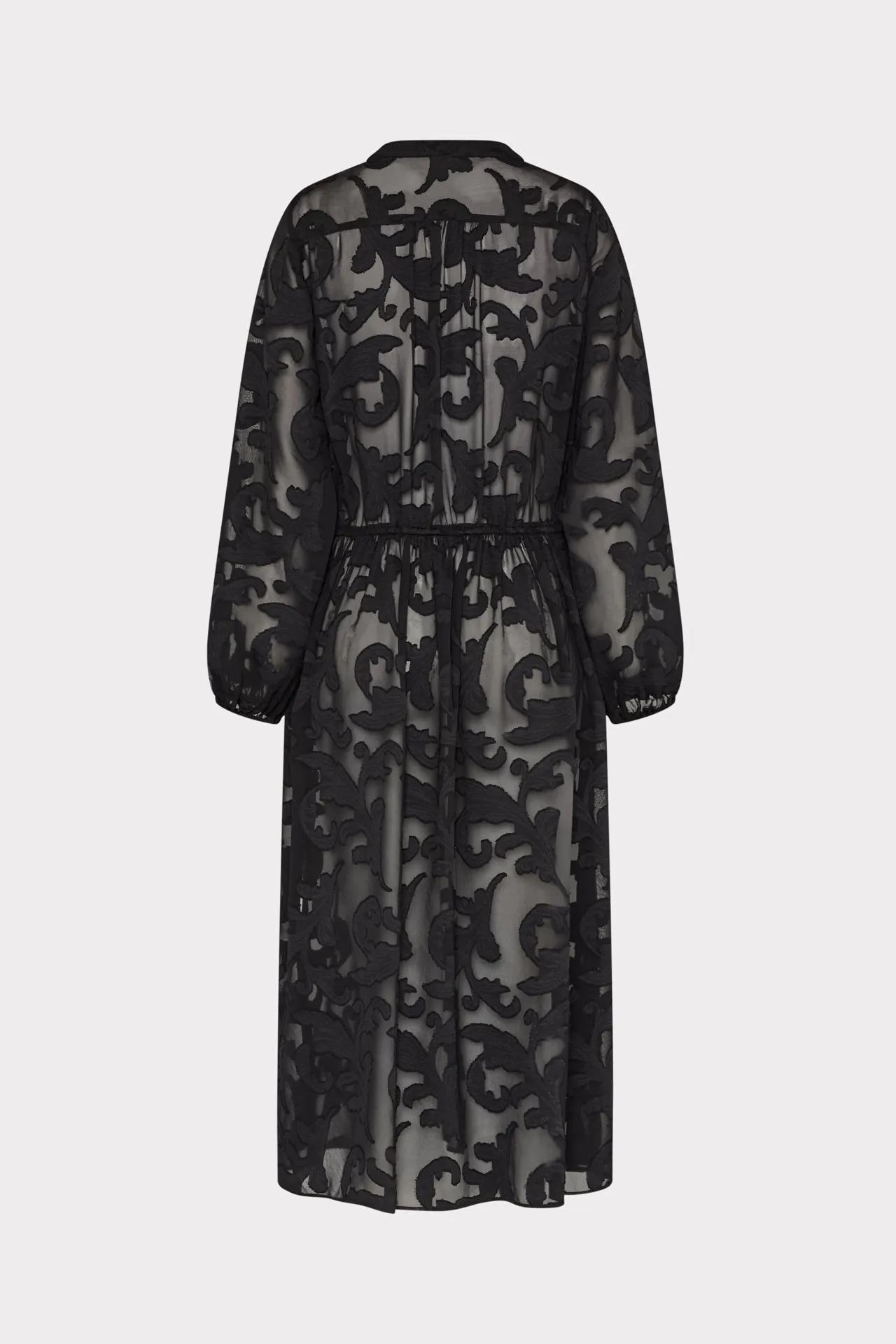 Scroll Burnout Maxi Cover-Up Dress