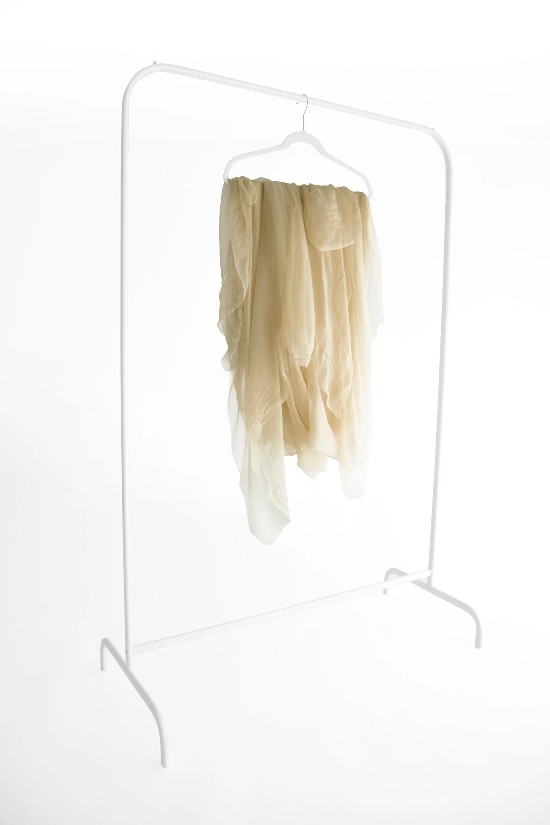 Silk Gossamer Textile in Cream