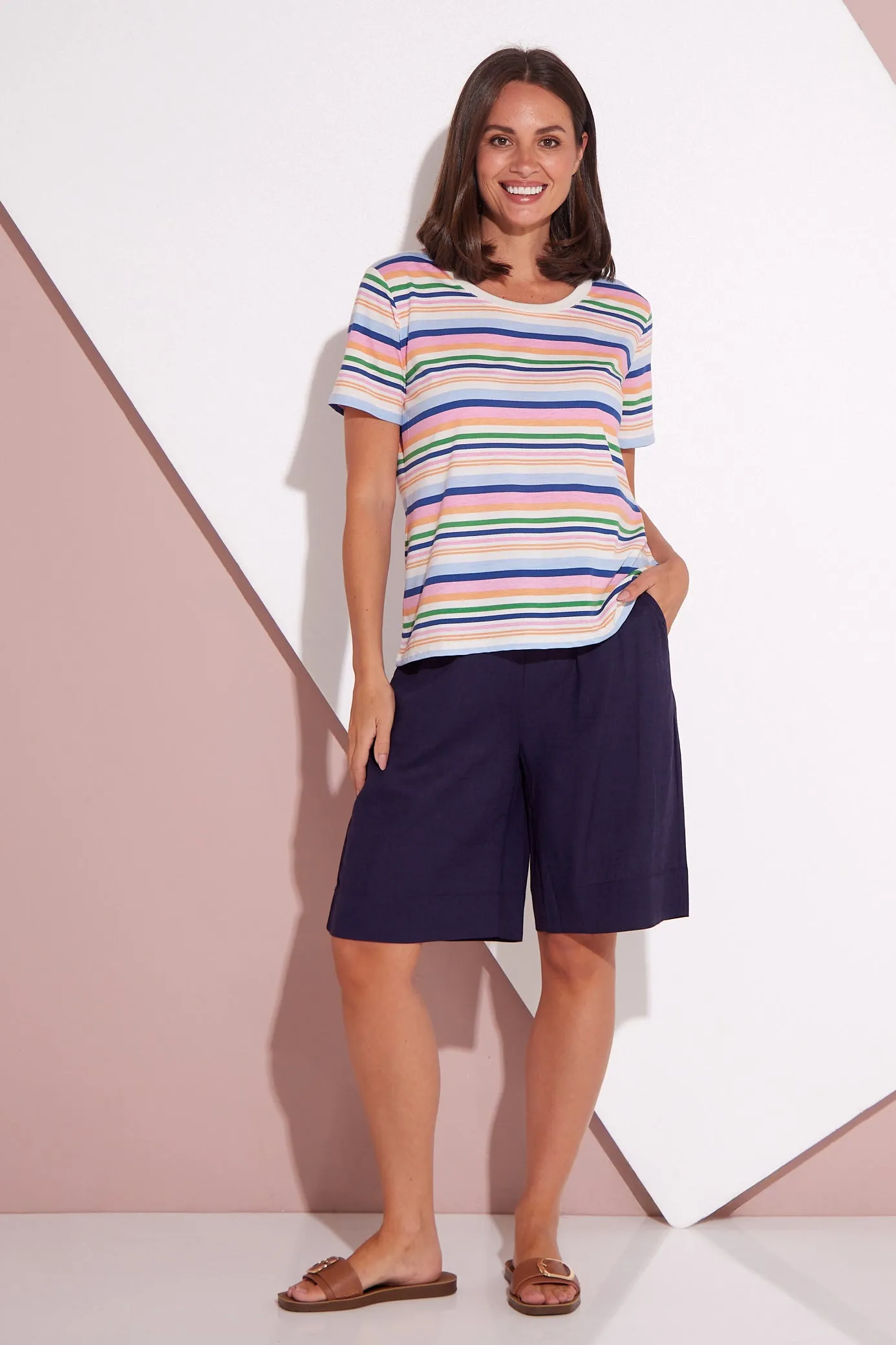 Sorbet Tee - Multi Stripe